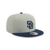 New Era 9Fifty San Diego Padres Two Tone Snapback Hat Light Mint Green Dark Navy Right Front