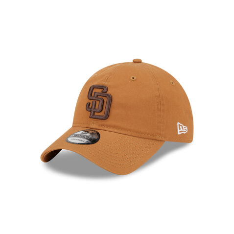 New Era 9Twenty San Diego Padres Ever Green Snapback Hat Light Bronze Left Front