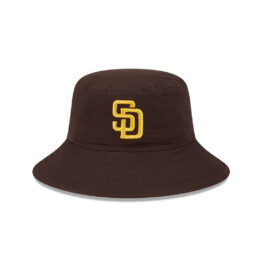 New Era San Diego Padres Ever Green Bucket Hat Burnt Wood Brown
