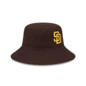 New Era San Diego Padres Ever Green Bucket Hat Burnt Wood Brown Right Front