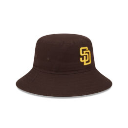 New Era San Diego Padres Ever Green Bucket Hat Burnt Wood Brown