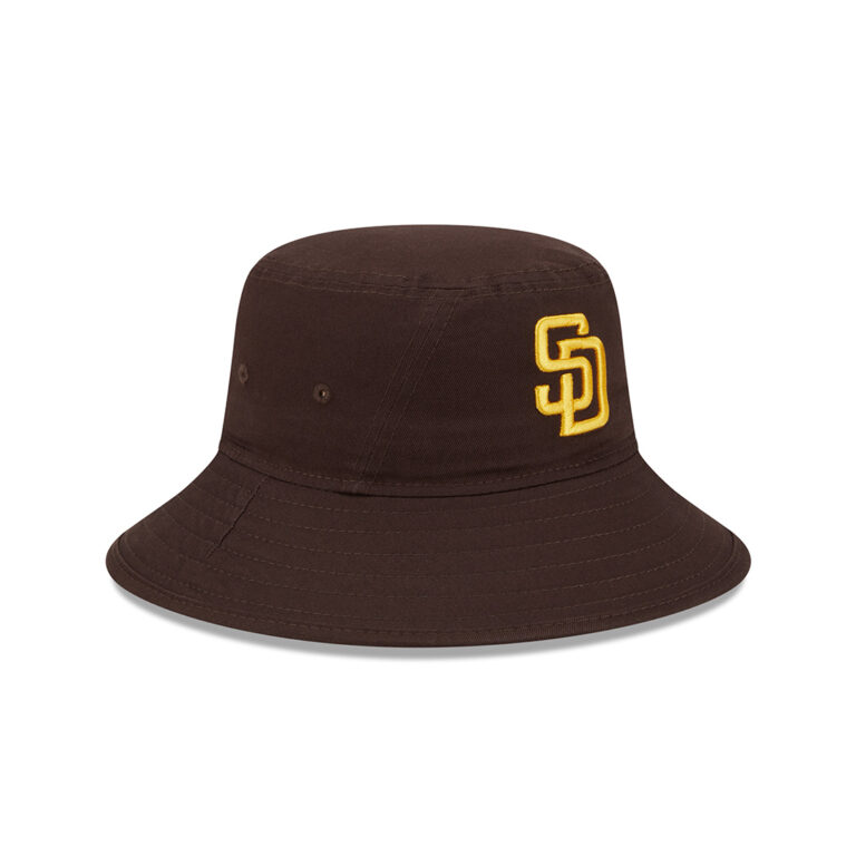 New Era San Diego Padres Ever Green Bucket Hat Burnt Wood Brown Right Front New Era San Diego Padres Ever Green Bucket Hat Burnt Wood Brown Right Front