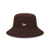 New Era San Diego Padres Ever Green Bucket Hat Burnt Wood Brown Side