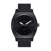 Nixon Time Teller Solar Watch All Black White