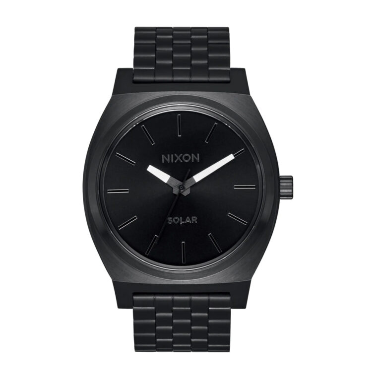 Nixon Time Teller Solar Watch All Black White