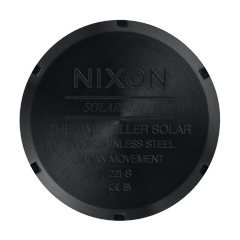 Nixon Time Teller Solar Watch All Black White