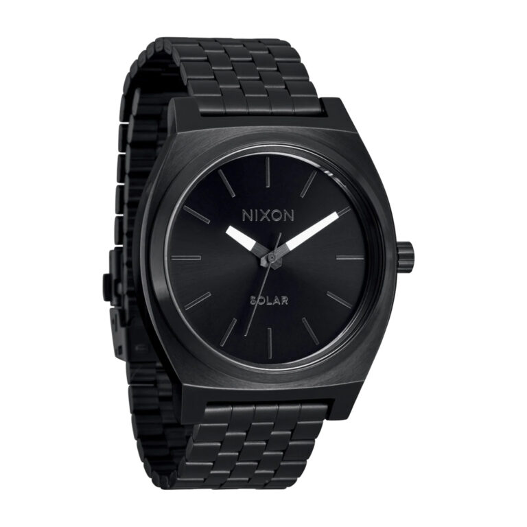 Nixon Time Teller Solar Watch All Black White quart Nixon Time Teller Solar Watch All Black White quart