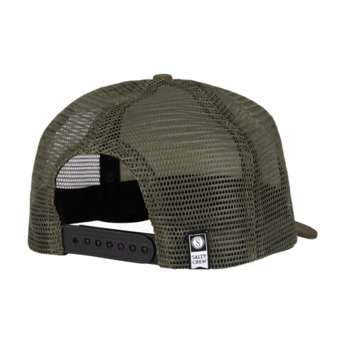 Salty Crew Bigmouth Trucker Snapback Adjustable Hat Olive Green Salty Crew Bigmouth Trucker Snapback Adjustable Hat Olive Green