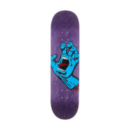 Santa Cruz 8.375in Screaming Hand Skateboard Deck Purple Black