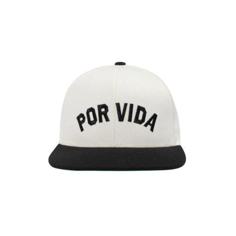 The Hundreds Por La Vida Snapback Hat White Front