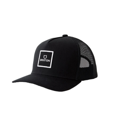 Brixton Alpha Block X C MP Mesh Snapback Hat Black