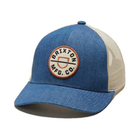 Brixton Crest x MP Mesh Snapback Hat Denim Whitecap