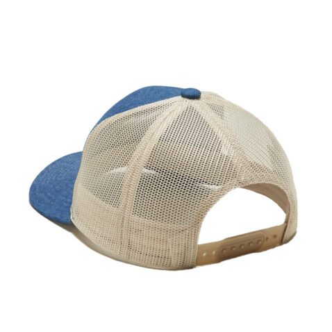 Brixton Crest x MP Mesh Snapback Hat Denim Whitecap Back