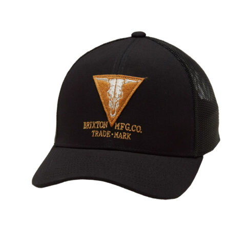Brixton Gunston Netplus MP Snapback Hat Black Black