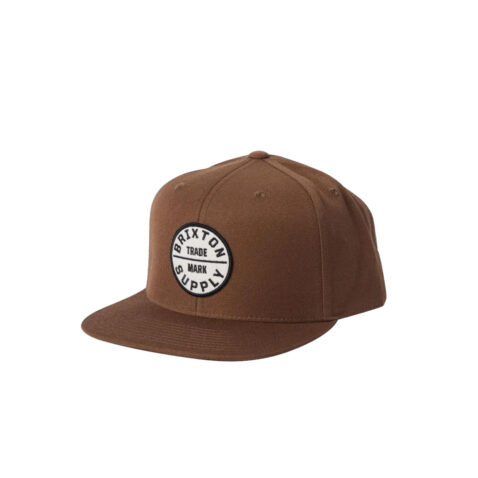 Brixton Oath III Snapback Hat Bison Whitecap