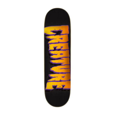 Creature 8.51in Logo Outline Stumps Skateboard Deck Black Yellow