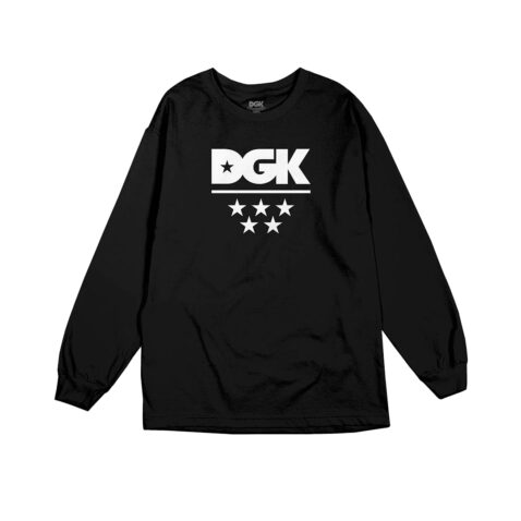 DGK All Star Long Sleeve T-Shirt Black Front