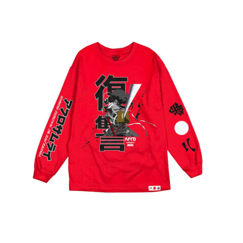 DGK X Afro Samurai Afro Long Sleeve Red