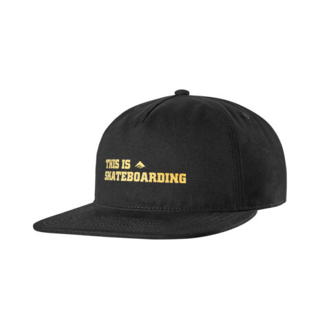 Emerica This Is Skateboarding Snapback Hat Black