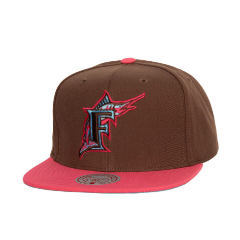 Mitchell & Ness Florida Marlins The Damn Snapback Hat Brown