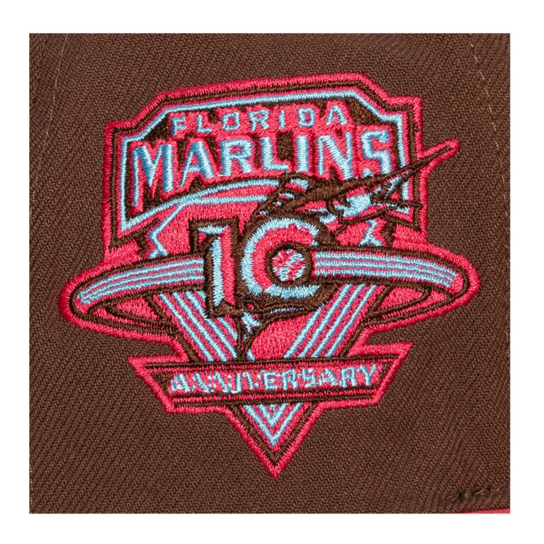Mitchell & Ness Florida Marlins The Damn Snapback Hat Brown logo Mitchell & Ness Florida Marlins The Damn Snapback Hat Brown logo