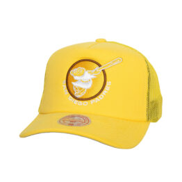 Mitchell & Ness San Diego Padres Curveball Trucker Snapback Hat Yellow