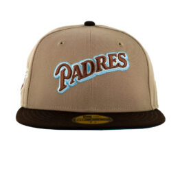 New Era x Billion Creation 59Fifty San Diego Padres Imperial Beach Fitted Hat Camel Brown Sky Blue