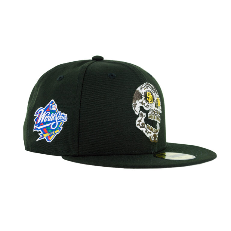 New Era 59Fifty San Diego Padres Flying Skulls Fitted Hat Black Right Front New Era 59Fifty San Diego Padres Flying Skulls Fitted Hat Black Right Front