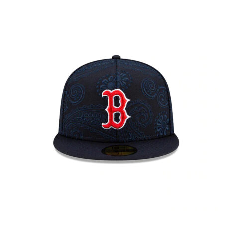 New Era 59Fifty Boston Red Sox Swirl Fitted Hat Dark Navy Front