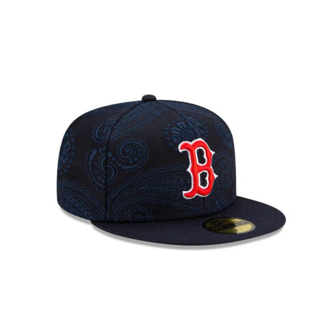 New Era 59Fifty Boston Red Sox Swirl Fitted Hat Dark Navy Right Front