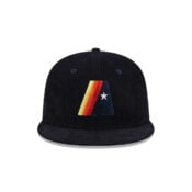 New Era 59Fifty Houston Astros Throwback Corduroy Dark Navy Fitted Hat Front