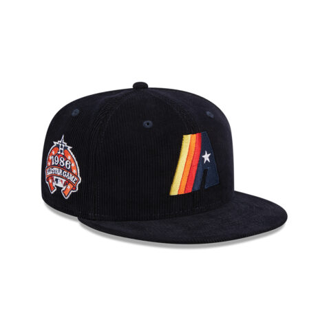 New Era 59Fifty Houston Astros Throwback Corduroy Dark Navy Fitted Hat Right Front