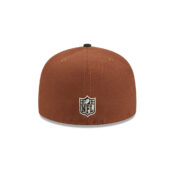 New Era 59Fifty Las Vegas Raiders Harvest Brown Black Fitted Hat Back