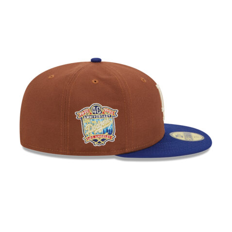 New Era 59Fifty Los Angeles Dodgers Harvest Brown Dark Royal Blue Right
