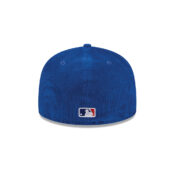 New Era 59Fifty Los Angeles Dodgers Throwback Corduroy Royal Blue Fitted Hat Back