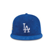 New Era 59Fifty Los Angeles Dodgers Throwback Corduroy Royal Blue Fitted Hat Front