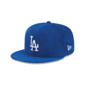New Era 59Fifty Los Angeles Dodgers Throwback Corduroy Royal Blue Fitted Hat Left Front