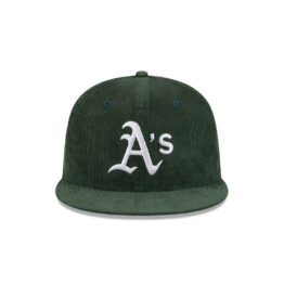 New Era 59Fifty Oakland Athletics Throwback Fitted Hat Corduroy Green