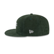 New Era 59Fifty Oakland Athletics Throwback Corduroy Green Fitted Hat Left