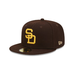 New Era 59Fifty San Diego Padres Laurel Side Patch Fitted Hat Burnt Wood Brown