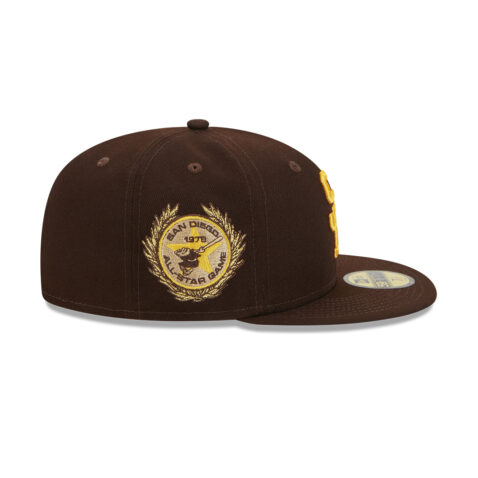 New Era 59Fifty San Diego Padres Laurel Side Patch Burnt Wood Brown Fitted Hat