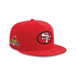 New Era 59Fifty San Francisco 49ers Throwback  Fitted Hat Corduroy Red