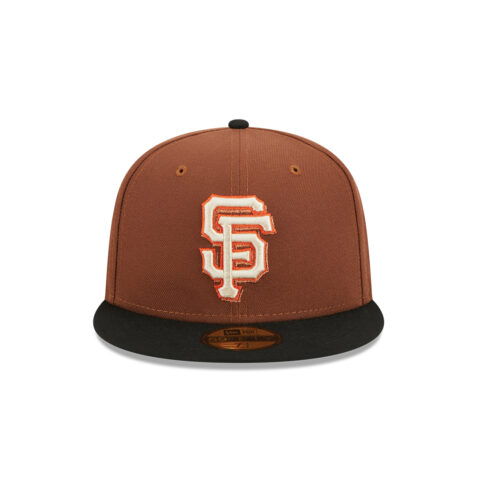 New Era 59Fifty San Francisco Giants Harvest Brown Black Fitted Hat Front