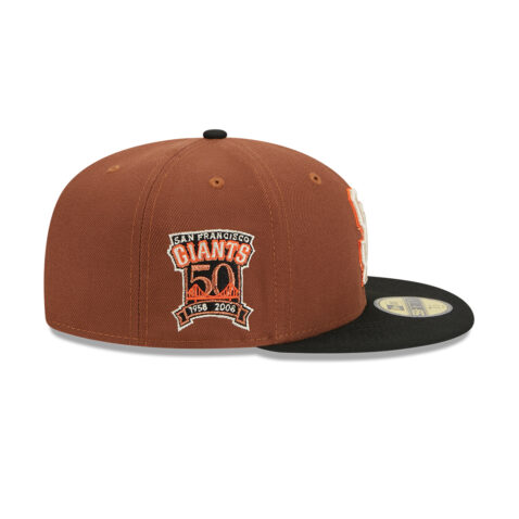 New Era 59Fifty San Francisco Giants Harvest Brown Black Fitted Hat Right