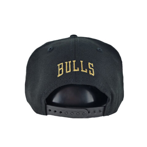 New Era 9Fifty Chicago Bulls Snapback Hat Black Gold