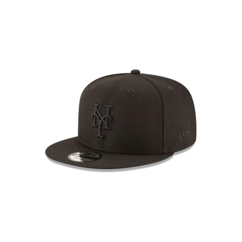 New Era 9Fifty New York Mets Snapback Hat Black Black