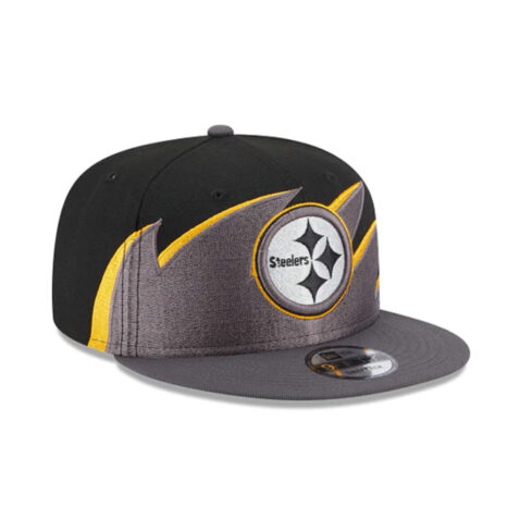 New Era 9Fifty Pittsburgh Steelers Tidal Wave Snapback Hat Black Right Front