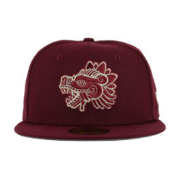 New Era 59Fifty Mexico Quetzacoatl Fitted Hat Cardinal White