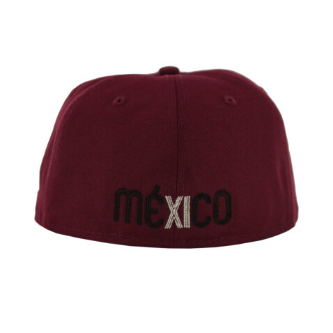 New Era Mexico Quetzacoatl Fitted Hat Cardinal White Baxck