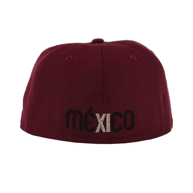 New Era Mexico Quetzacoatl Fitted Hat Cardinal White Baxck New Era Mexico Quetzacoatl Fitted Hat Cardinal White Baxck